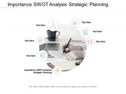 Importance swot analysis strategic planning ppt powerpoint presentation gallery portrait cpb