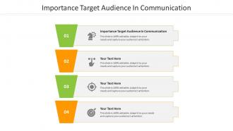 Importance target audience in communication ppt powerpoint presentation infographic cpb