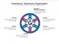 Importance teamwork organization ppt powerpoint presentation gallery show cpb