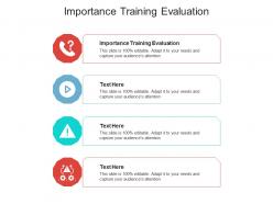 Importance training evaluation ppt powerpoint presentation inspiration introduction cpb