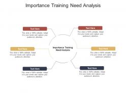 Importance training need analysis ppt powerpoint presentation portfolio ideas cpb