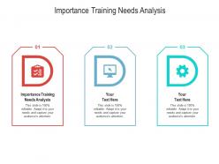 Importance training needs analysis ppt powerpoint presentation inspiration icons cpb