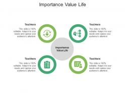 Importance value life ppt powerpoint presentation visual aids files cpb