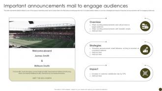 Important Announcements Mail Tactics To Effectively Promote Sports Events Strategy SS V