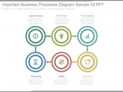 Important business processes diagram sample of ppt