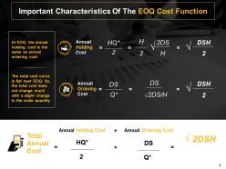 Important characteristics of the eoq cost function ppt deck