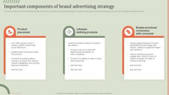 Important Components Of Brand Advertising Guideline Brand Performance Maintenance Team