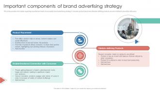 Important Components Of Brand Advertising Strategy Leverage Consumer Connection Through Brand