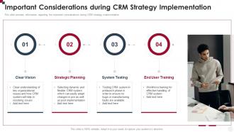 Important Considerations During CRM Strategy Implementation How To Improve Customer Service Toolkit
