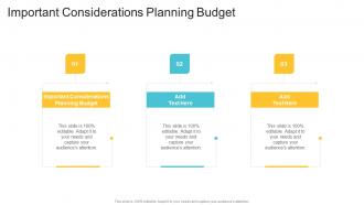 Important Considerations Planning Budget In Powerpoint And Google Slides Cpb