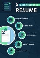 Important Elements For Creating Candidate Resume