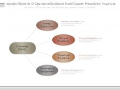 Important Elements Of Operational Excellence Model Diagram Presentation Visual Aids