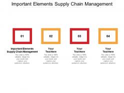 Important elements supply chain management ppt powerpoint introduction cpb