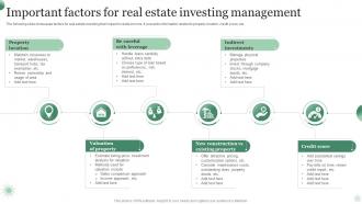 Important Factors For Real Estate Investing Management