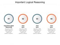 Important logical reasoning ppt powerpoint presentation icon background designs cpb