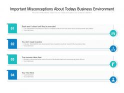 Important misconceptions about todays business environment