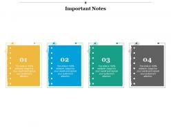 Important notes marketing ppt infographics example introduction