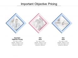 Important objective pricing ppt powerpoint presentation show cpb