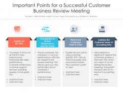 Important Points For A Successful Customer Business Review Meeting