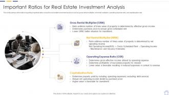 Important ratios for real estate investment analysis ppt demonstration