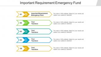 Important requirement emergency fund ppt powerpoint presentation ideas infographic cpb