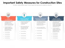 Important safety measures for construction sites