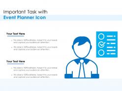 Important task with event planner icon