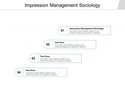 Impression management sociology ppt powerpoint presentation ideas tips cpb