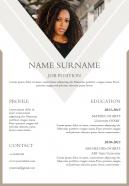 Impressive cv template with achievements and skills