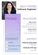 Impressive visual resume design for applying for job