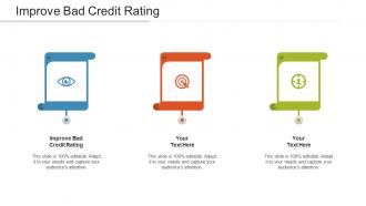 Improve Bad Credit Rating Ppt Powerpoint Presentation Infographic Cpb