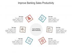 Improve banking sales productivity ppt powerpoint presentation model tips cpb