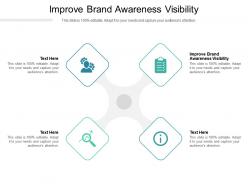 Improve brand awareness visibility ppt powerpoint presentation model ideas cpb