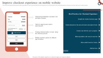 Improve Checkout Experience On Mobile Website Promoting Ecommerce Products