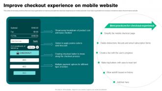 Improve Checkout Experience On Mobile Website Strategies To Reduce Ecommerce