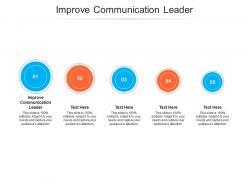 Improve communication leader ppt powerpoint presentation file themes cpb