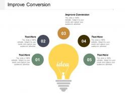 Improve conversion ppt powerpoint presentation infographic template images cpb