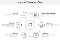 Improve customer care ppt powerpoint presentation portfolio files cpb