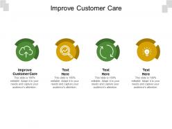 Improve customer care ppt powerpoint presentation portfolio picture cpb