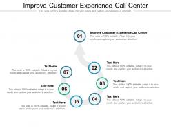 Improve customer experience call center ppt layouts graphics example cpb