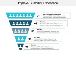 Improve customer experience ppt powerpoint presentation slides template cpb