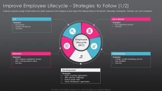 Improve employee lifecycle strategies developing employee experience strategy organization