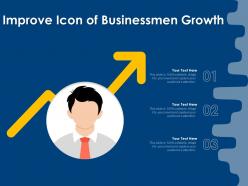 Improve icon of businessmen growth