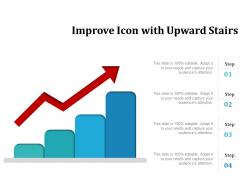 Improve icon with upward stairs