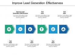 Improve lead generation effectiveness ppt powerpoint presentation ideas deck cpb