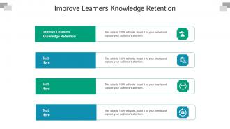 Improve learners knowledge retention ppt powerpoint presentation pictures display cpb