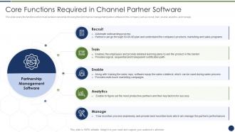Improve management complex business partners core functions required channel