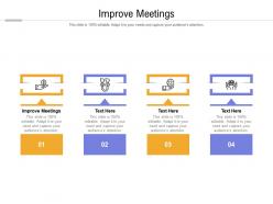 Improve meetings ppt powerpoint presentation file background images cpb