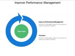 Improve performance management ppt powerpoint presentation icon influencers cpb