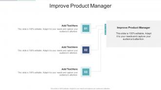 Improve Product Manager In Powerpoint And Google Slides Cpb